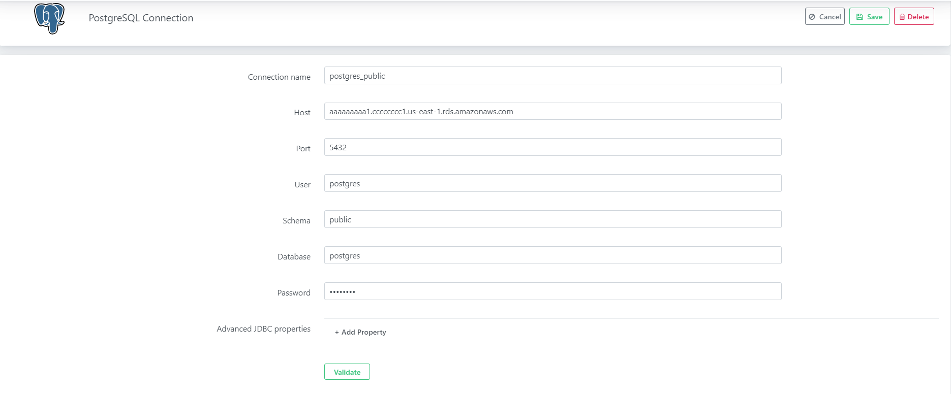 Postgres to Snowflake warehouse using AWS S3 Storage Uarrow